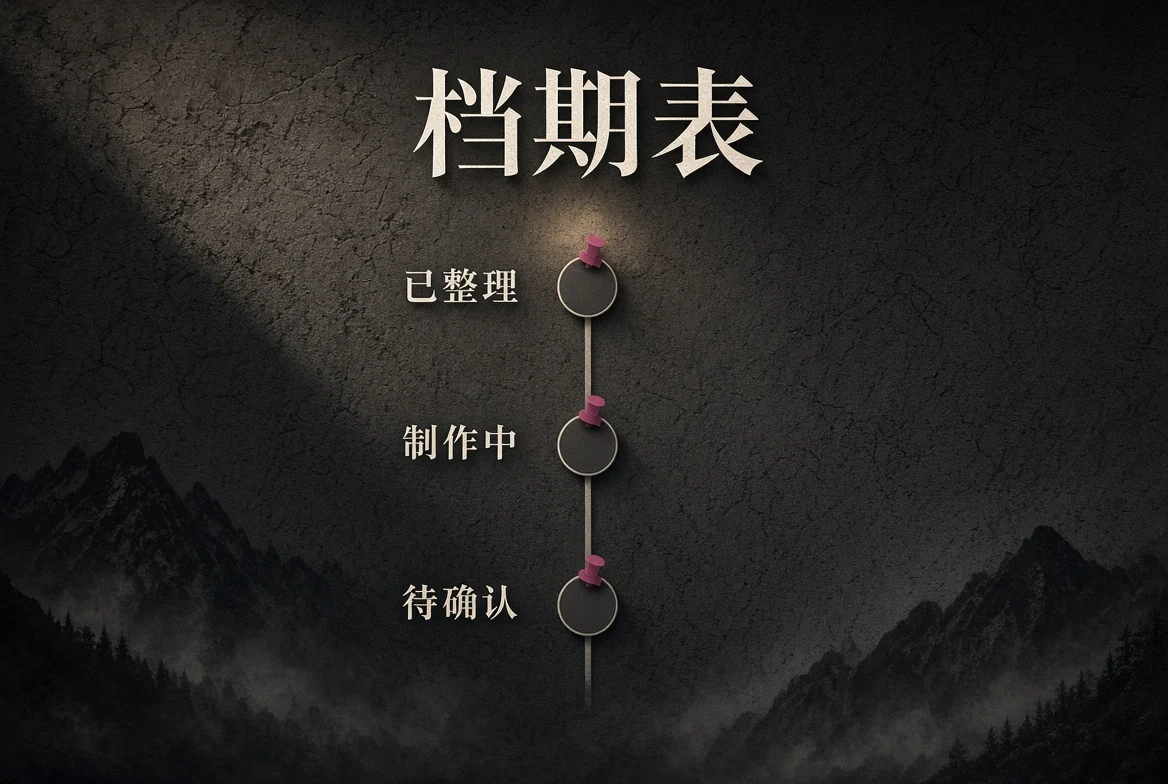 档期表栏目视觉